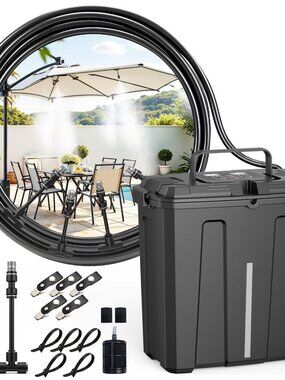 Ausic Portable Misting System, Outdoor Misters for Outside Patio Cooling, 9L Buc